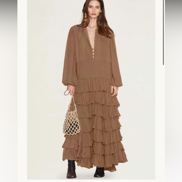 fil de vie Dresses & Skirts - Fil De Vie Beatriz dress in topaz brown
